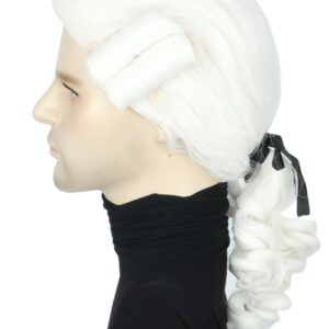 Men or Women Colonial Historical Judge Costumes Wig White Halloween Party Wigs