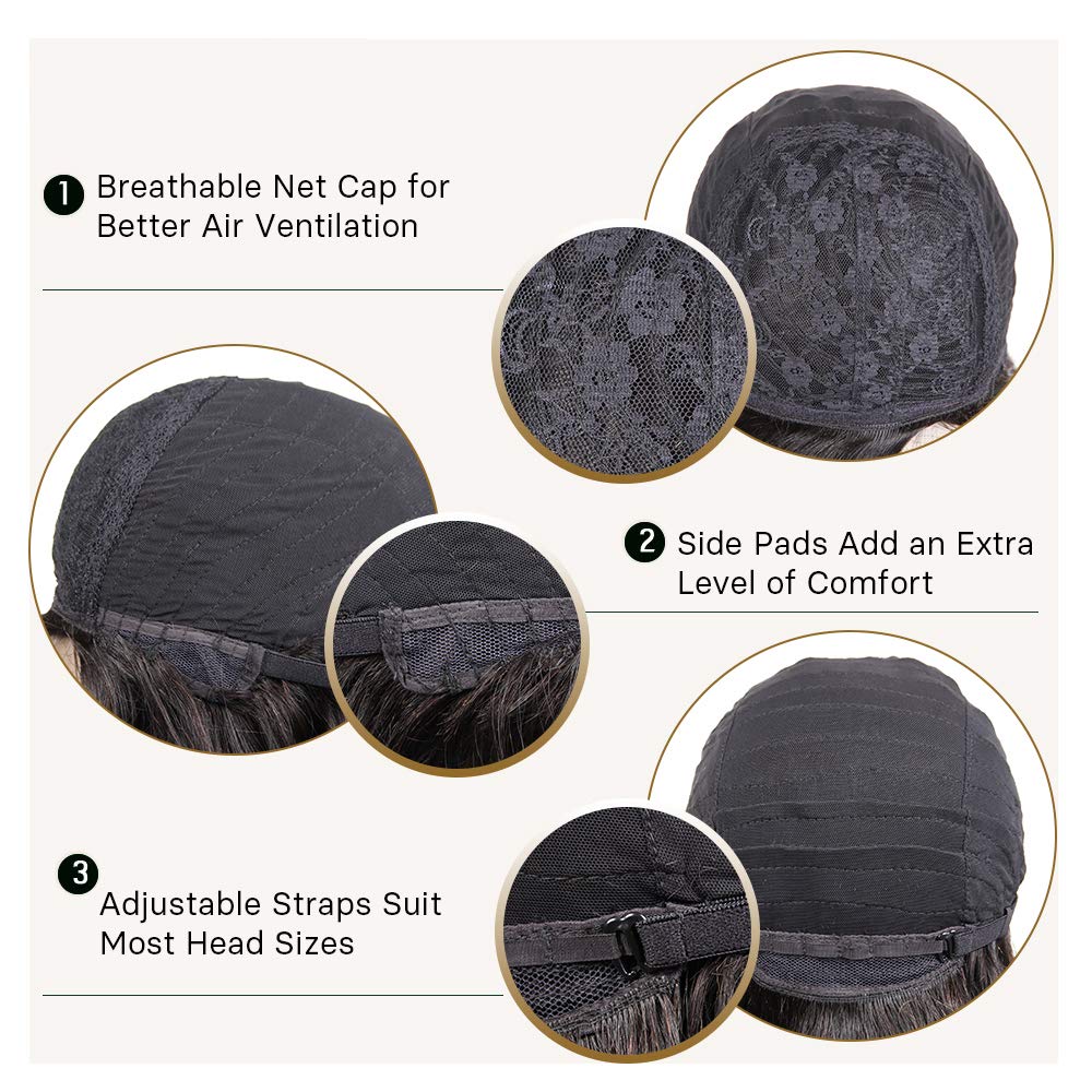 Brazilian Kinky Curly 10 Inch Human Hair Wigs for Black Women - Wear and Go Glueless Short Wig with Natural Color - 100% Human Hair - Image 6